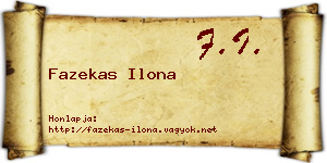 Fazekas Ilona névjegykártya